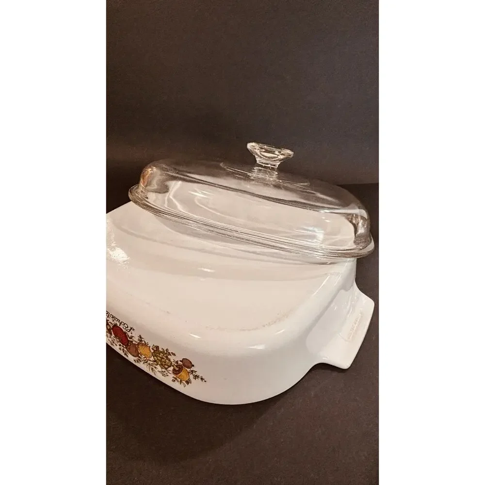 Vintage Corning Ware Spice of Life A-10-B 2.5 Liter w/ Original Pyrex Dome Lid